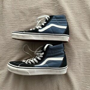 Vans Black and Blue sk8-hi